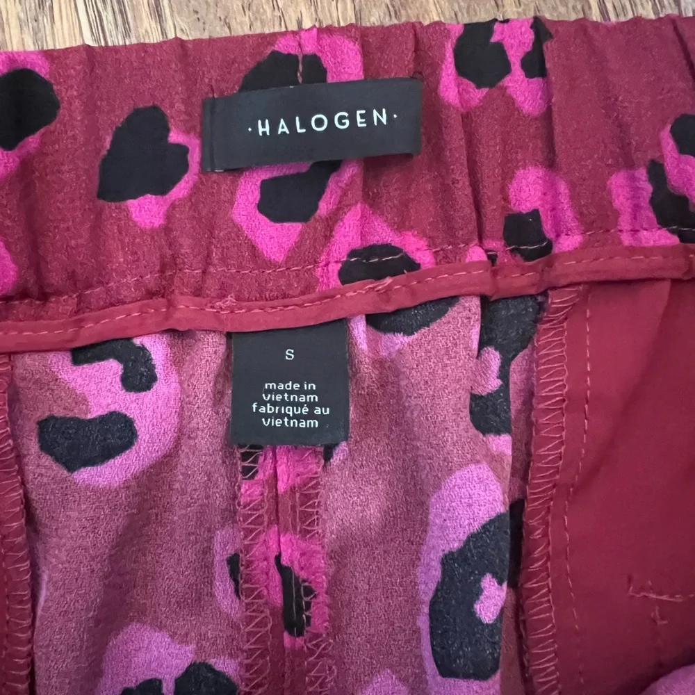 Halogen Burgundy Leopard Print Shorts, 8
